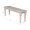 International Concepts Farmhouse Bench, Unfinished BE-47 - alternate 4